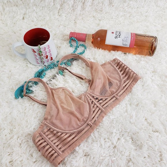 Victoria's Secret Other - VS Sheer Lace Mesh Unlined Plunge Bra 38 DD NWT